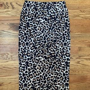 ZARA leopard pencil skirt SMALL